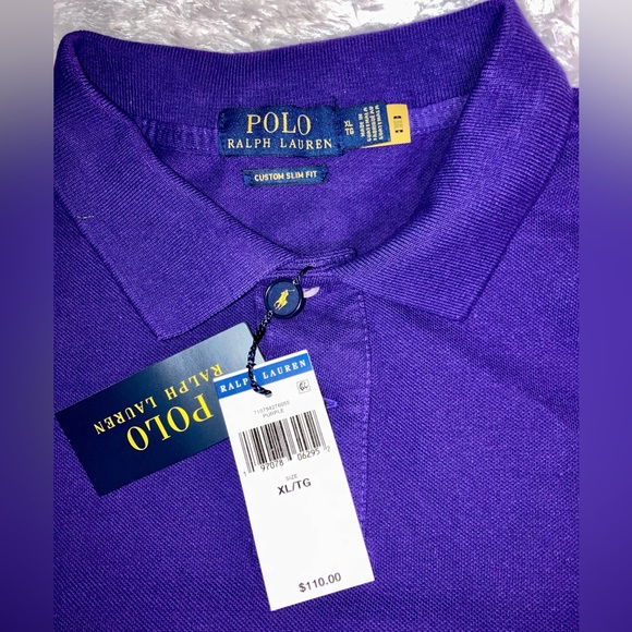 Ralph Lauren Polo Dark Plum Mesh Mens Short Sleeve Polo sz XL - Picture 7 of 10